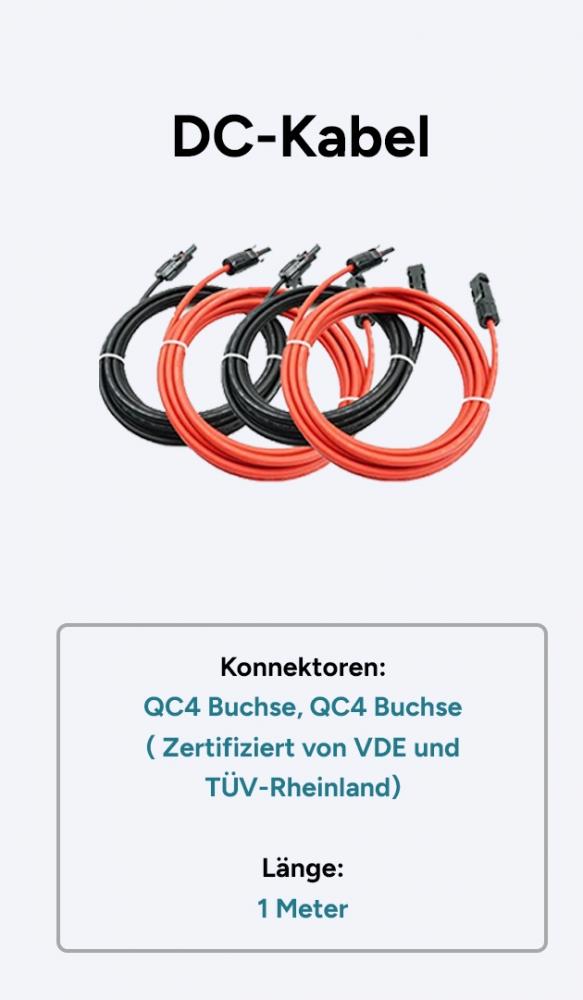 PVE Balkonkraftwerk Komplettpaket Photovoltaikanlage Set 820 Wp / 600 W Modul Black<br>(Variante: Brutto mit MwSt Gewerbe) PVE Balkonkraftwerk Komplettpaket Photovoltaikanlage Set 820 Wp / 600 W Modul Black<br>(Variante: Brutto mit MwSt Gewerbe)